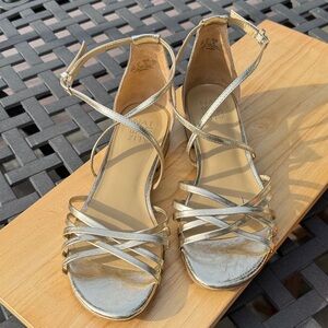 Naturalizer Gold Strappy Sandals